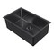 Whitehaus 16 Gauge Sgl Bowl Matte Textured Dual-Mount Sink Set, Matte Blk WHNPL2918-MBLK - alternate 1